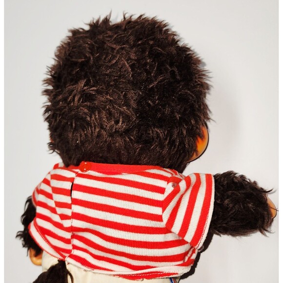 Vintage 70s TOHO Monchhichi Japan Daisuke 18” Plush Doll w Sleepy Eyes & Clothes - Picture 8 of 8